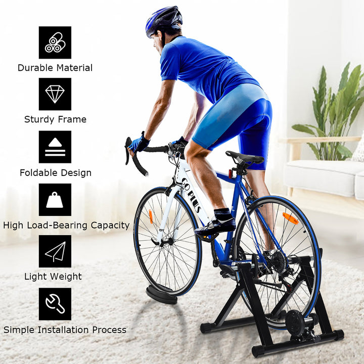 Bike Trainer Folding Bicycle Indoor Exercise Training Stand Image 4