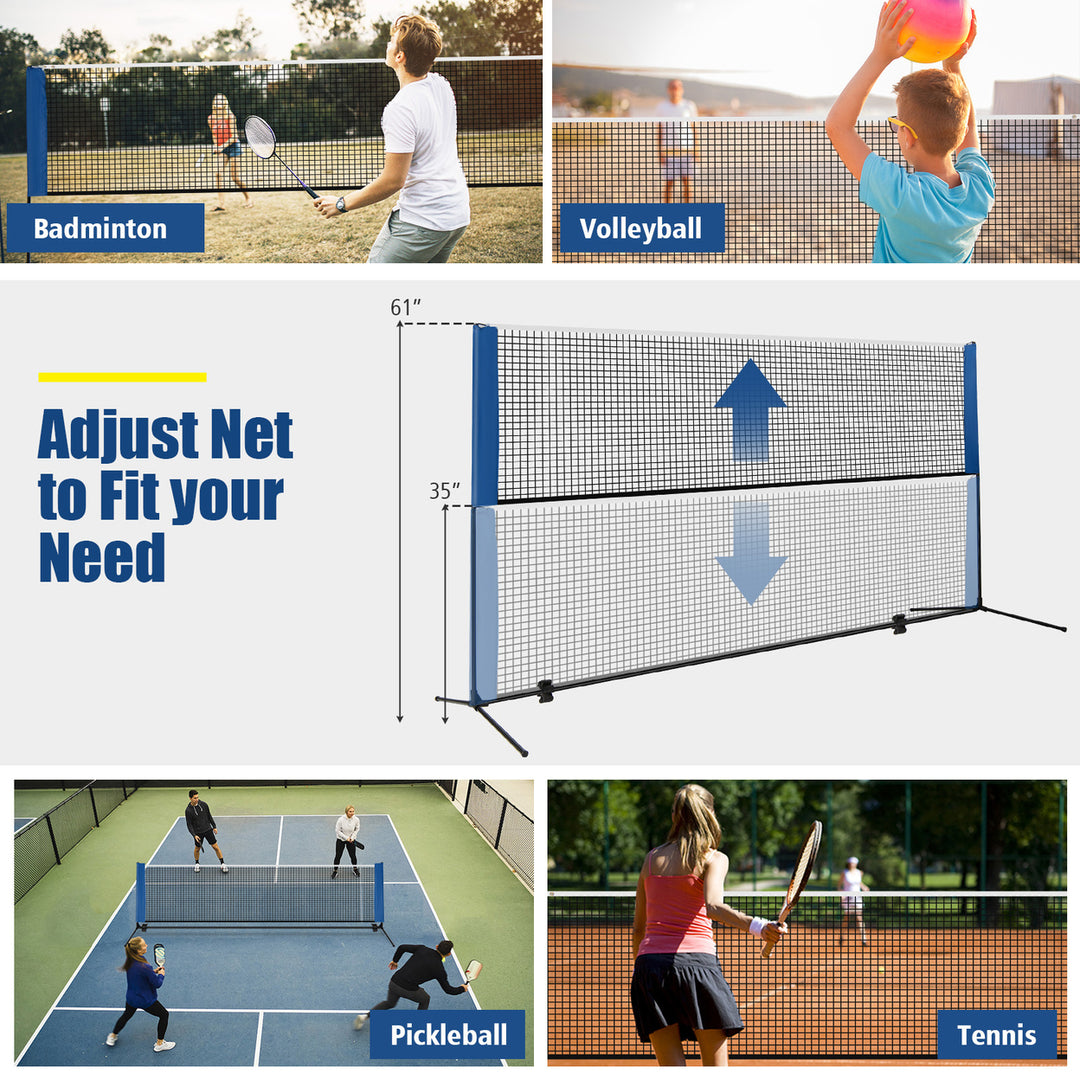 Portable 14FT Volleyball Tennis Training Net w/ Carrying Bag Image 3