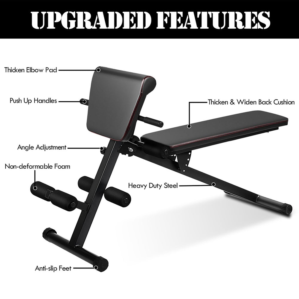 Adjustable Weight Bench Strength Workout Full Body Exercise Image 2
