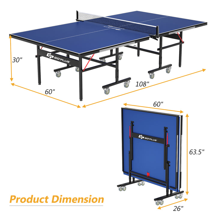 Foldable Professional Table Tennis Table for Indoor/Outdoor Playing Image 2