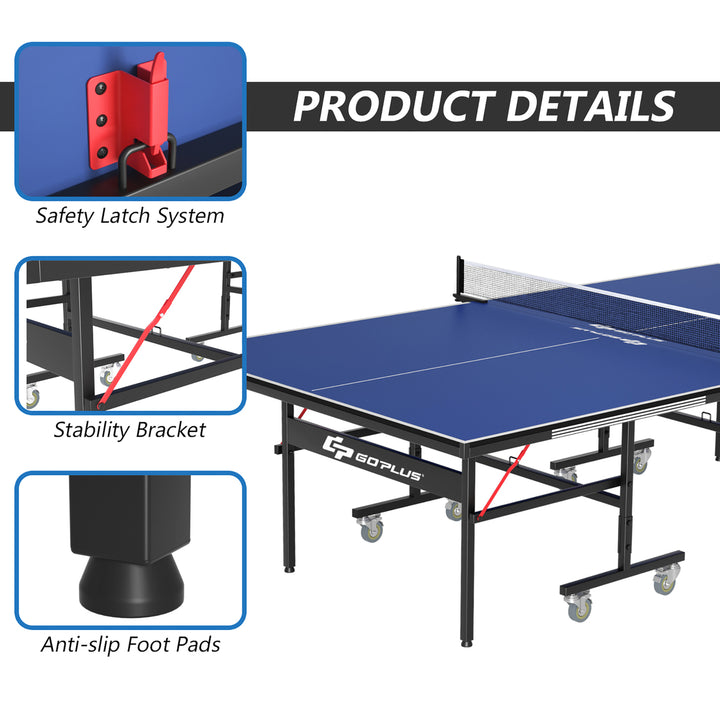 Foldable Professional Table Tennis Table for Indoor/Outdoor Playing Image 3