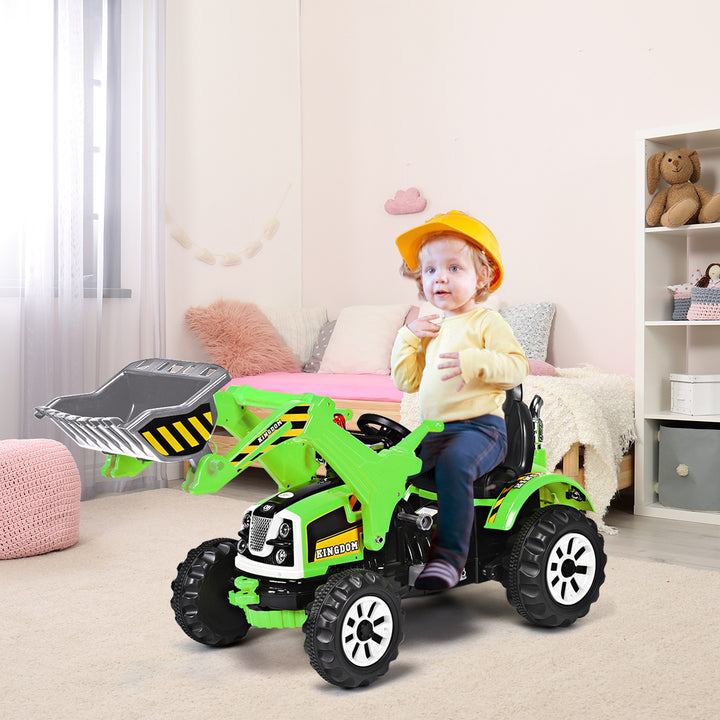 Kids Ride On Excavator Truck 12V Battery Powered Front Loader Digger Image 4