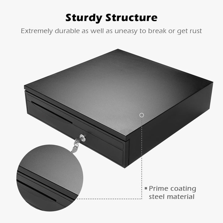 Cash Drawer Box Works Compatible Epson POS Printers w/5Bill and5Coin Tray Image 4