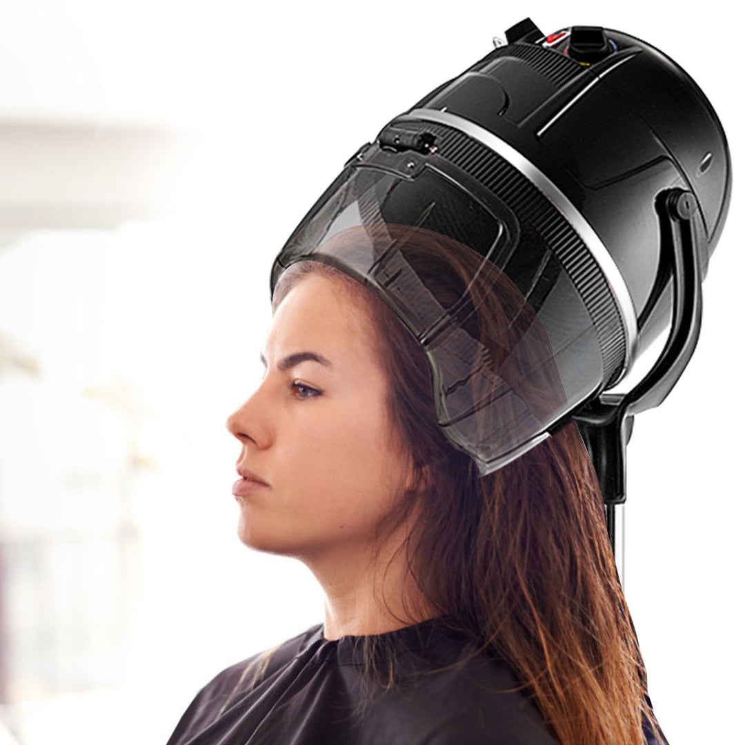 Adjustable Stand Up Hood Floor Hair Bonnet Dryer Rolling Base Salon Wheels Image 3