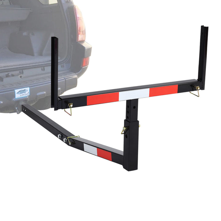 Pick Up Truck Bed Hitch Extender Adjustable Steel Extension Rack Loads Flag Image 3