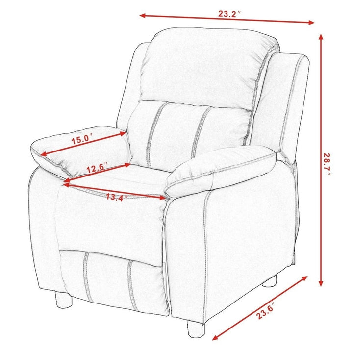 Kids Recliner Sofa Armrest Chair Couch Lounge Children Living Room Furniture Image 3