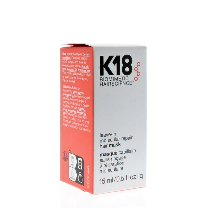 K18 Biomimetic Hairscience Leave-In Molecular Repair Hair Mask 0.5oz/15ml Image 3