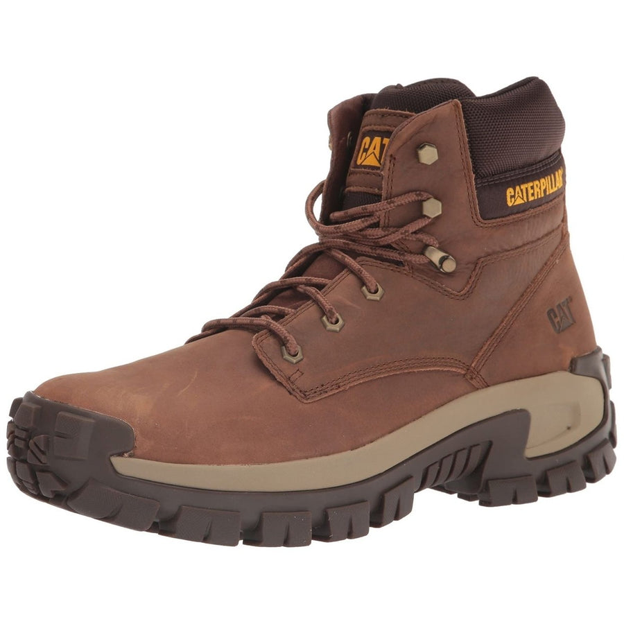 CAT Mens Invader Hi Steel Toe Industrial Boot MUSHROOM Image 1