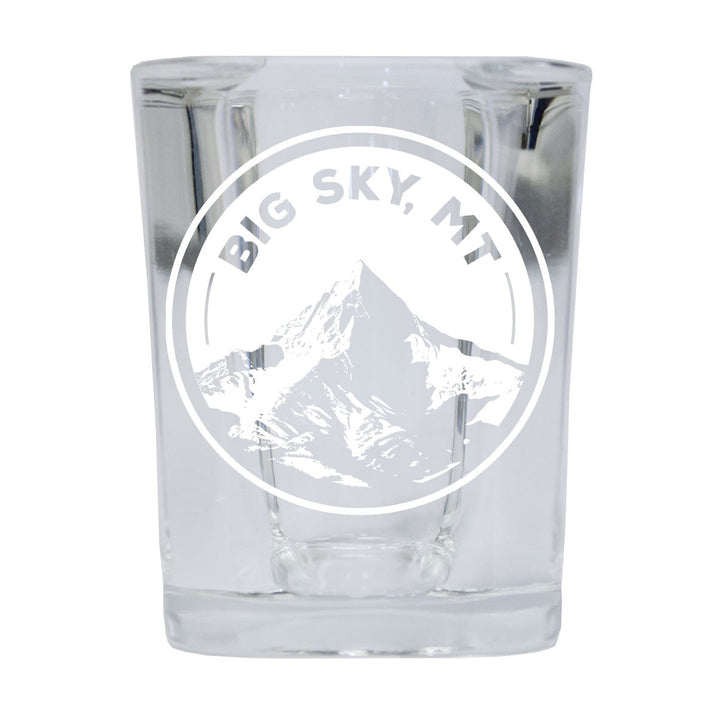 Big Sky Montana Souvenir 2.5 Ounce Engraved Shot Glass Square Image 1