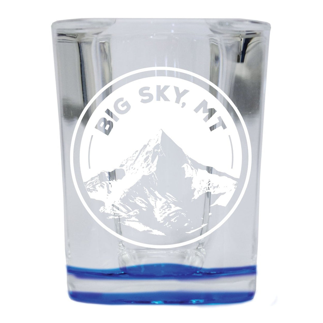 Big Sky Montana Souvenir 2.5 Ounce Engraved Shot Glass Square Image 2