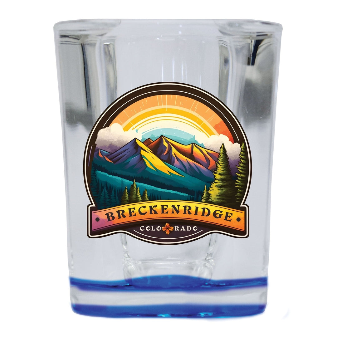 Breckenridge Colorado Design B Souvenir 2.5 Ounce Shot Glass Square Image 1