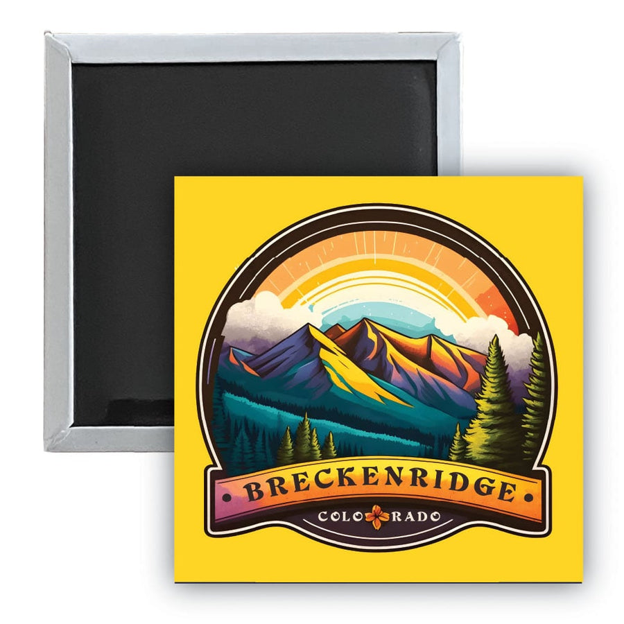 Breckenridge Colorado B Souvenir 2.5 x 2.5-Inch Durable and Vibrant Decor Fridge Magnet Image 1