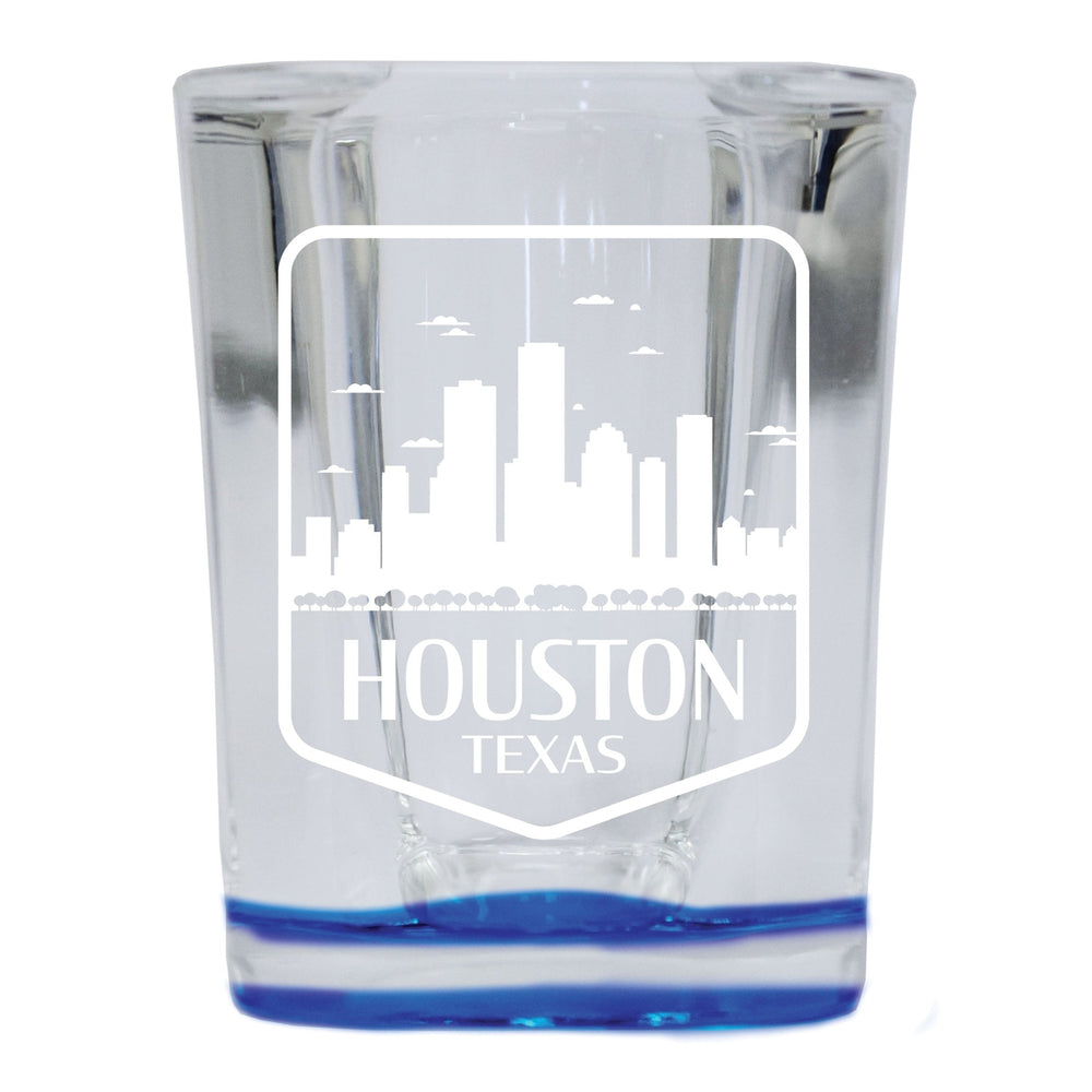 Houston Texas Souvenir 2.5 Ounce Engraved Shot Glass Square Image 2