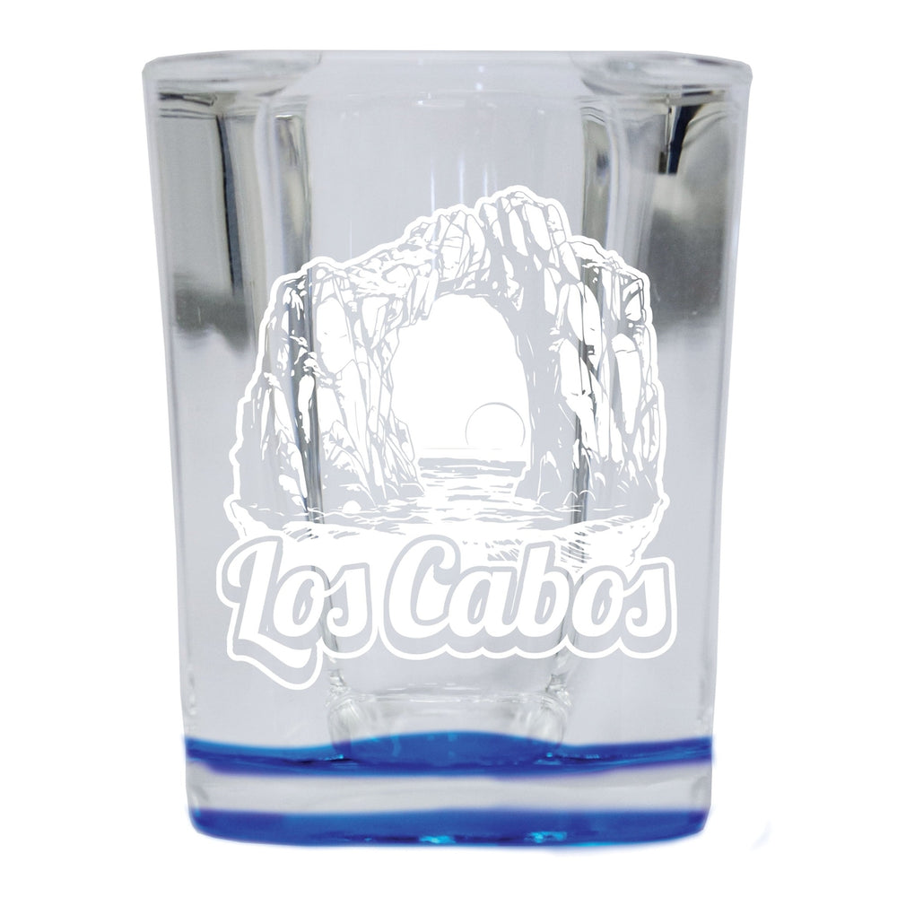 Los Cabos Mexico Souvenir 2.5 Ounce Engraved Shot Glass Square Image 2