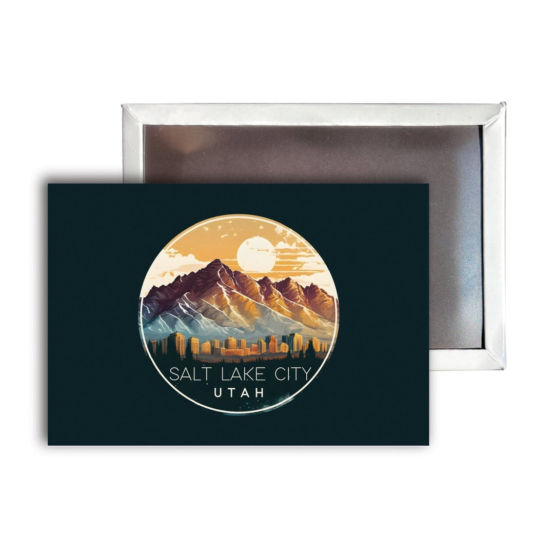 Salt Lake City Utah B Souvenir Durable and Vibrant Decor Fridge Magnet 2.5"X3.5" Image 1