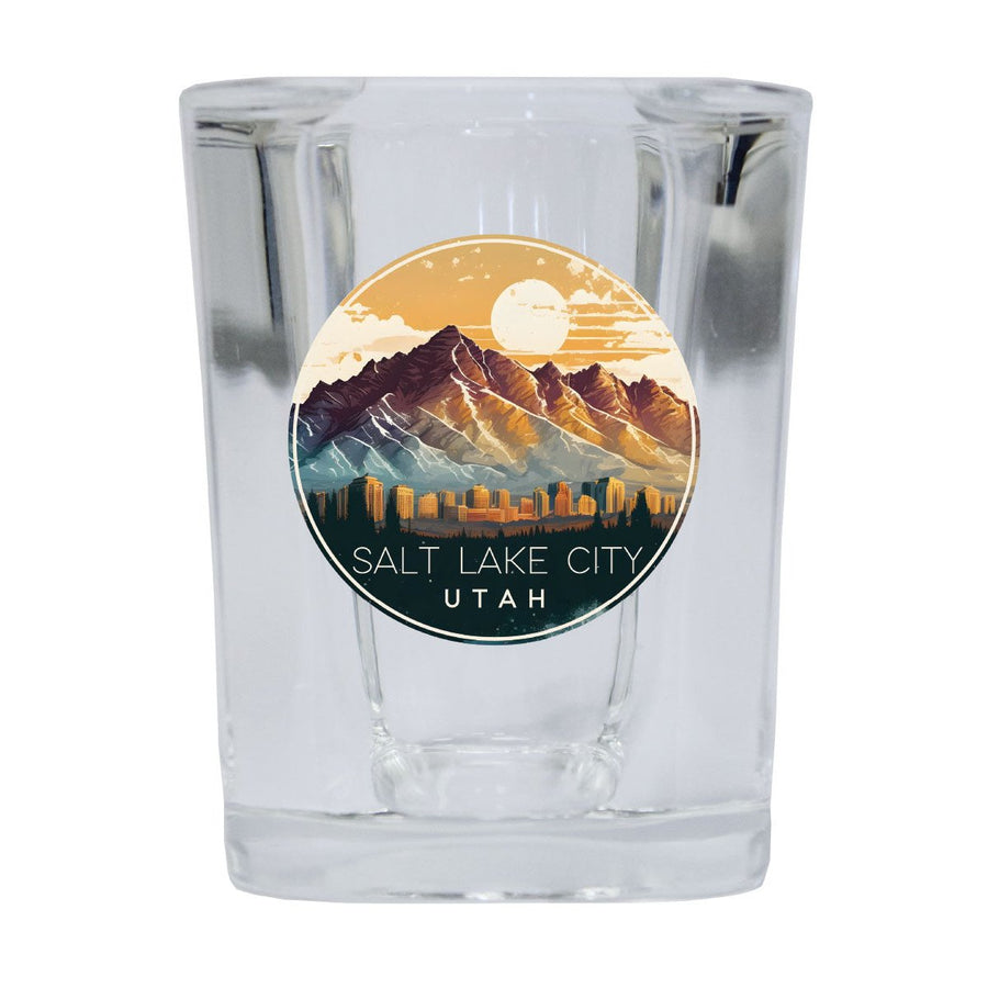 Salt Lake City Utah Design B Souvenir 2.5 Ounce Shot Glass Square Image 1