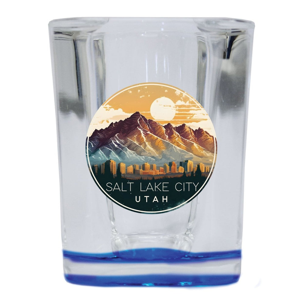 Salt Lake City Utah Design B Souvenir 2.5 Ounce Shot Glass Square Image 2