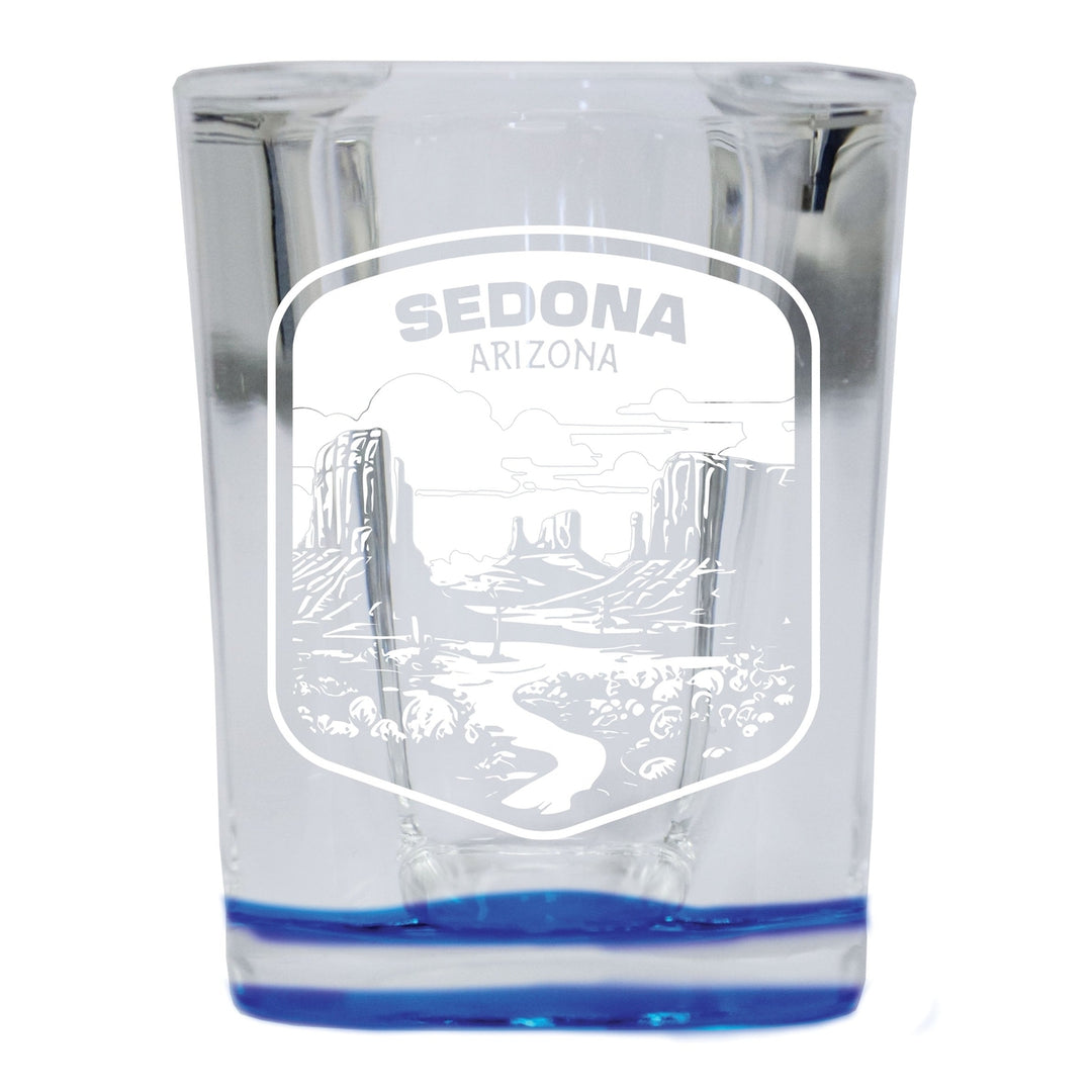 Sedona Arizona Souvenir 2.5 Ounce Engraved Shot Glass Square Image 2