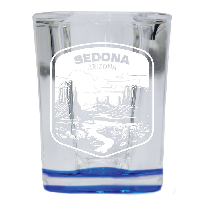 Sedona Arizona Souvenir 2.5 Ounce Engraved Shot Glass Square Image 1