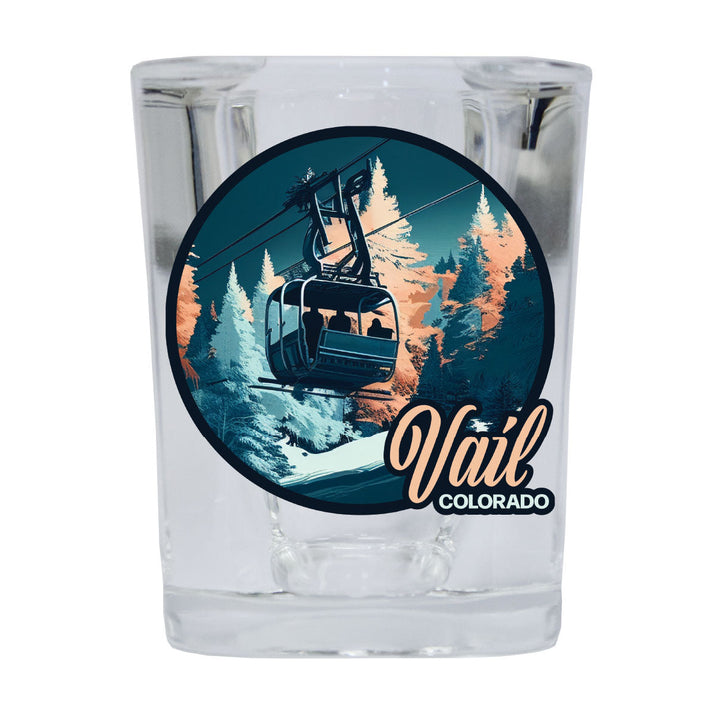 Vail Colorado Design C Souvenir 2.5 Ounce Shot Glass Square Image 2