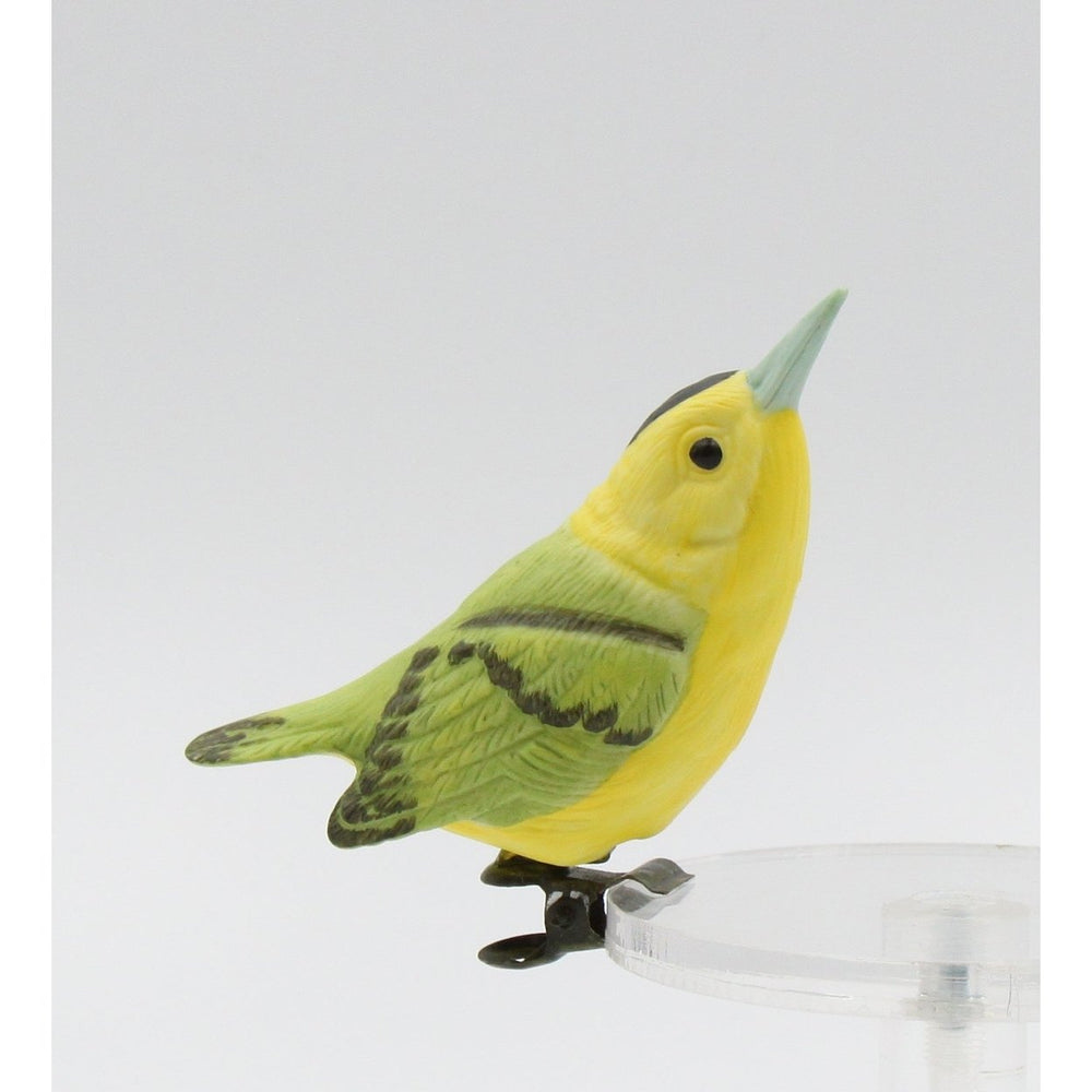 Ceramic Wilson Warbler Bird Clip-On Home Birdwatcher Image 2