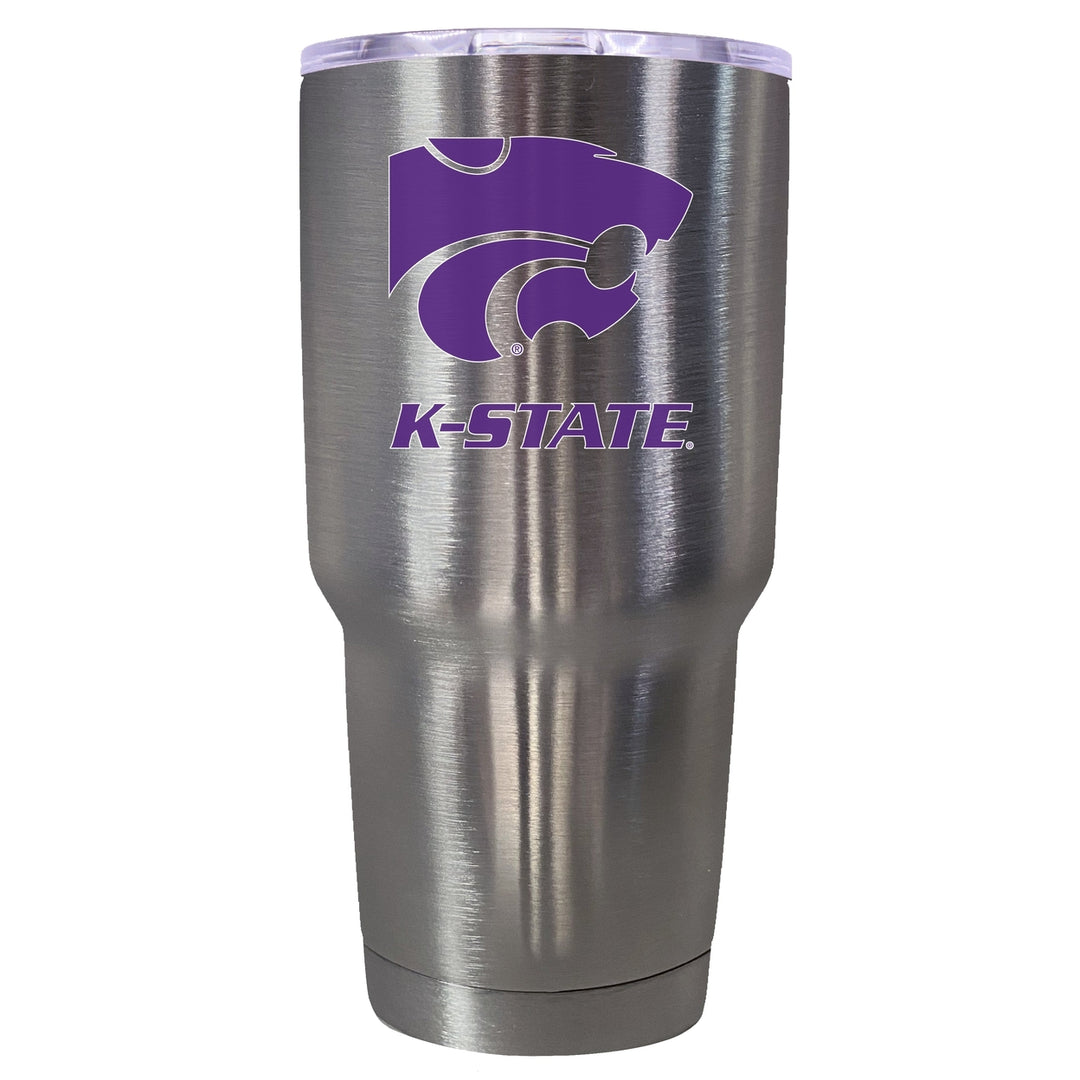 Kansas State Wildcats Mascot Logo Tumbler - 24oz Color-Choice Insulated Stainless Steel Mug Image 1