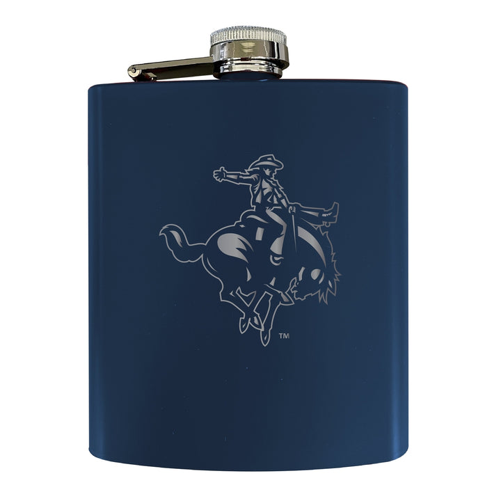 Northwestern Oklahoma State University Stainless Steel Etched Flask 7 oz - Officially LicensedChoose Your ColorMatte Image 4