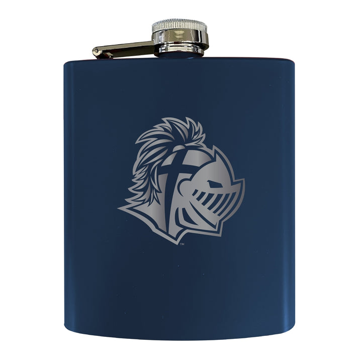 Southern Wesleyan University Stainless Steel Etched Flask 7 oz - Officially Licensed Choose Your Color Matte Finish Image 2