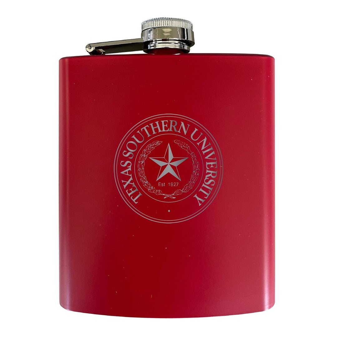 Texas Southern University Stainless Steel Etched Flask - Choose Your Color Image 3