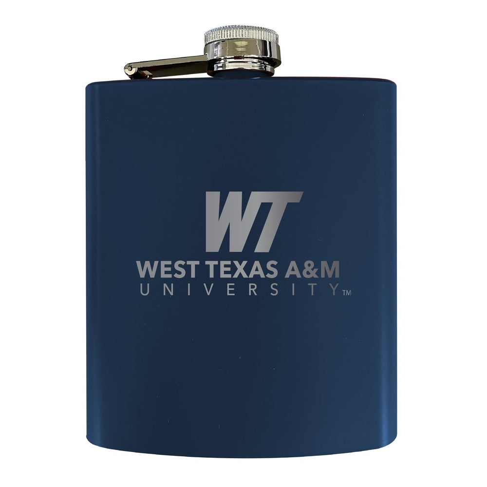 West Texas A&M Buffaloes Stainless Steel Etched Flask - Choose Your Color Image 2