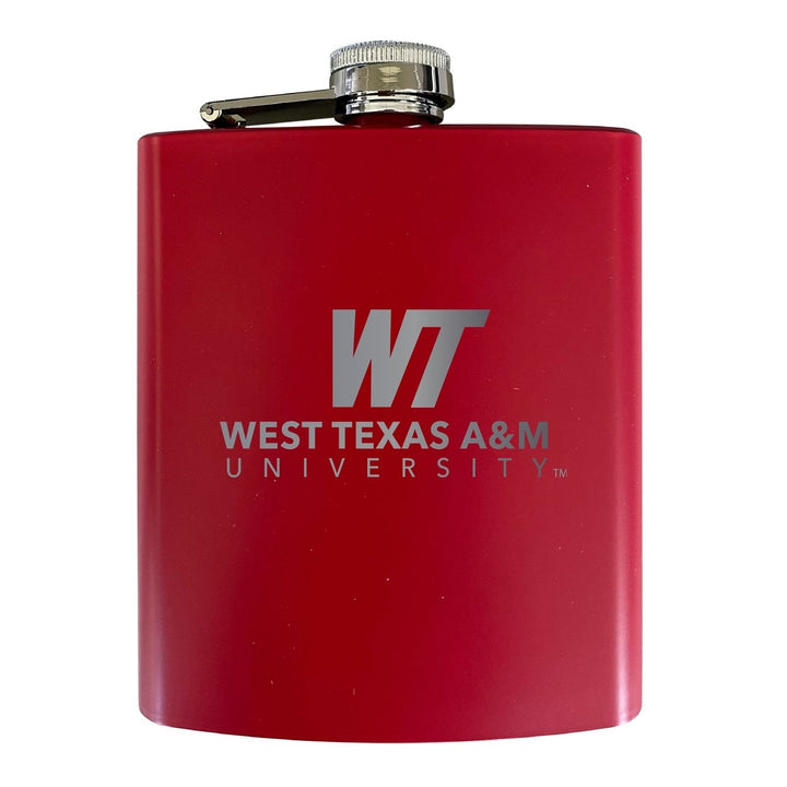 West Texas A&M Buffaloes Stainless Steel Etched Flask - Choose Your Color Image 3