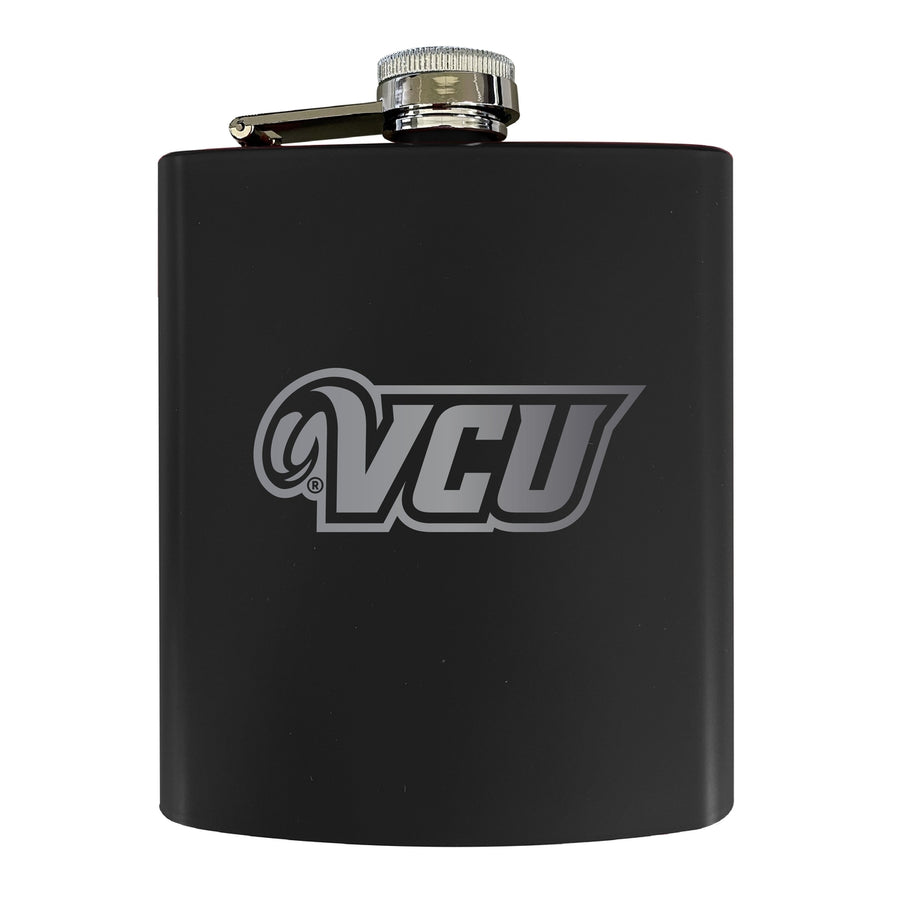 Virginia Commonwealth Stainless Steel Etched Flask 7 oz - Officially Licensed Choose Your Color Matte Finish Image 1