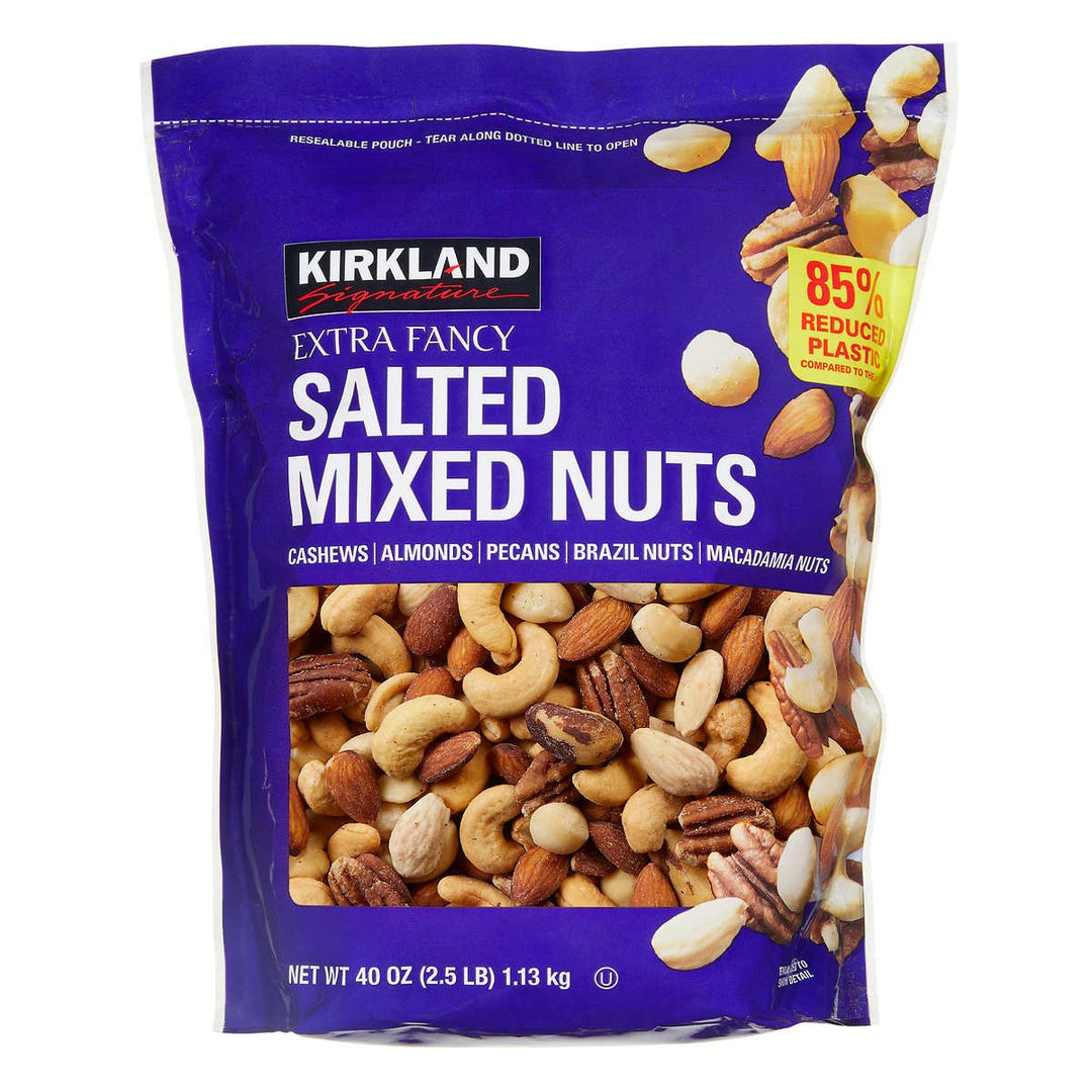 Kirkland Signature Extra Fancy Mixed Nuts Salted 2.5 Pounds Image 1