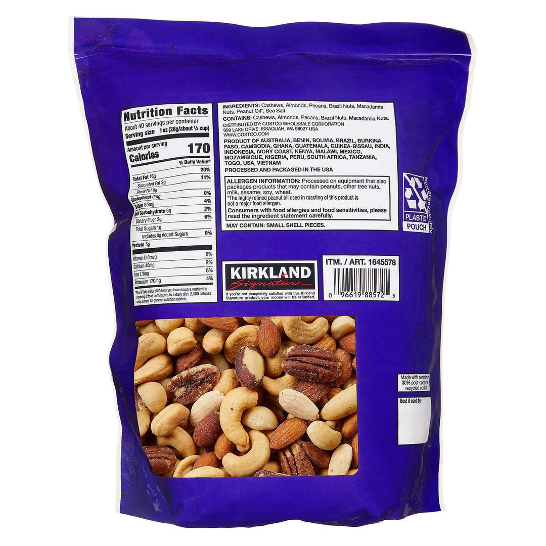 Kirkland Signature Extra Fancy Mixed Nuts Salted 2.5 Pounds Image 2