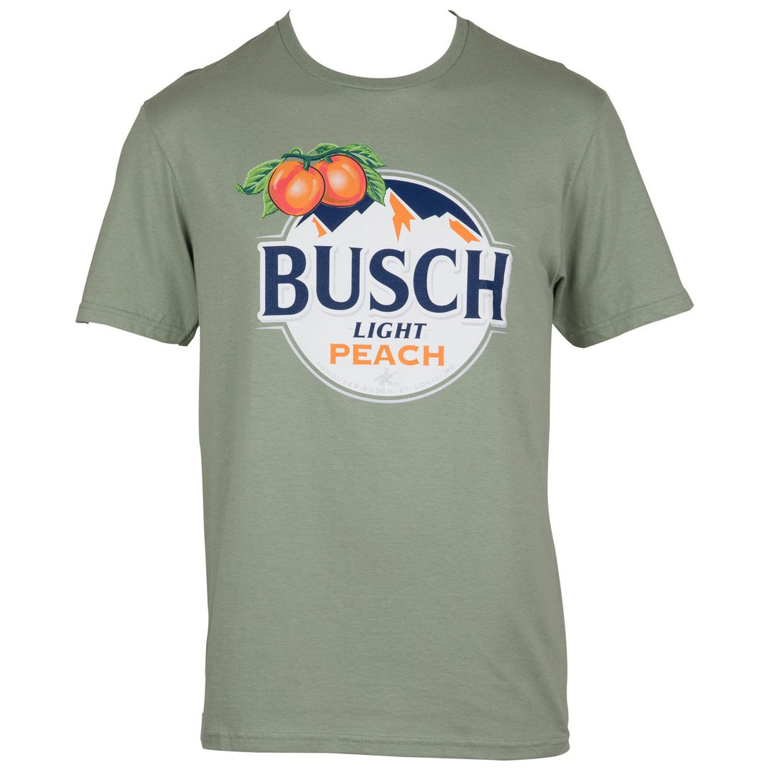 Busch Light Peach Logo Green Colorway T-Shirt Image 1