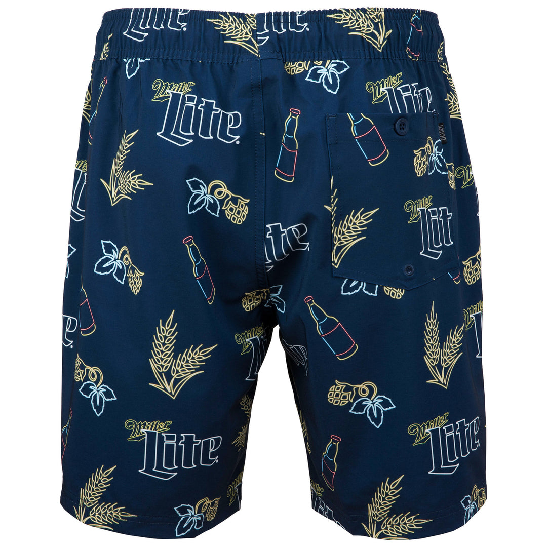 Miller Lite Neon Bottles All Over Print Board Shorts Image 4