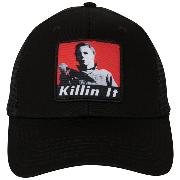 Halloween Killin It Glow in The Dark Embroidery Adjustable Trucker Hat Image 2