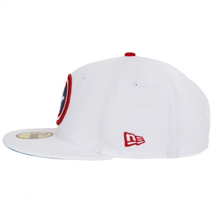 Captain America American Flag White Colorway Era 59Fifty Fitted Hat Image 3