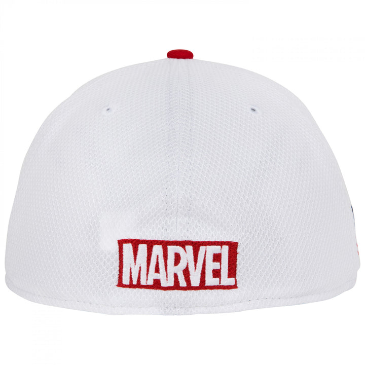 Captain America American Flag White Colorway Era 59Fifty Fitted Hat Image 4