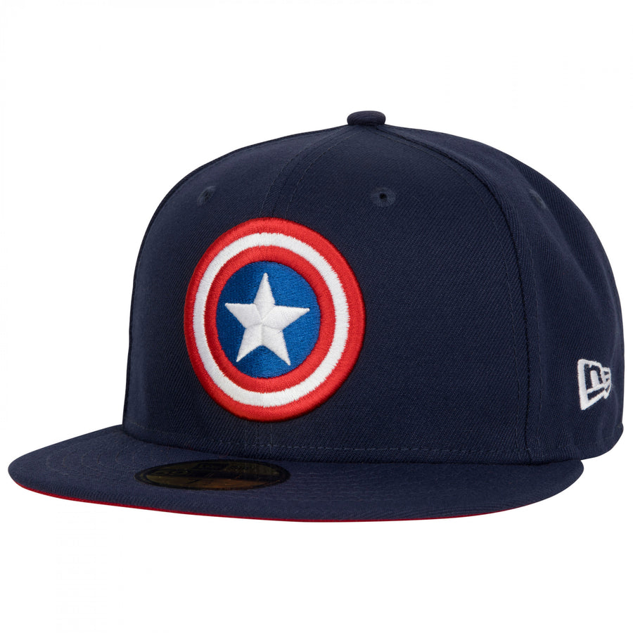 Captain America American Flag Navy Colorway Era 59Fifty Fitted Hat Image 1