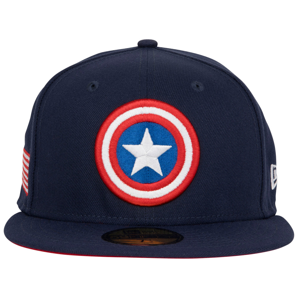 Captain America American Flag Navy Colorway Era 59Fifty Fitted Hat Image 2