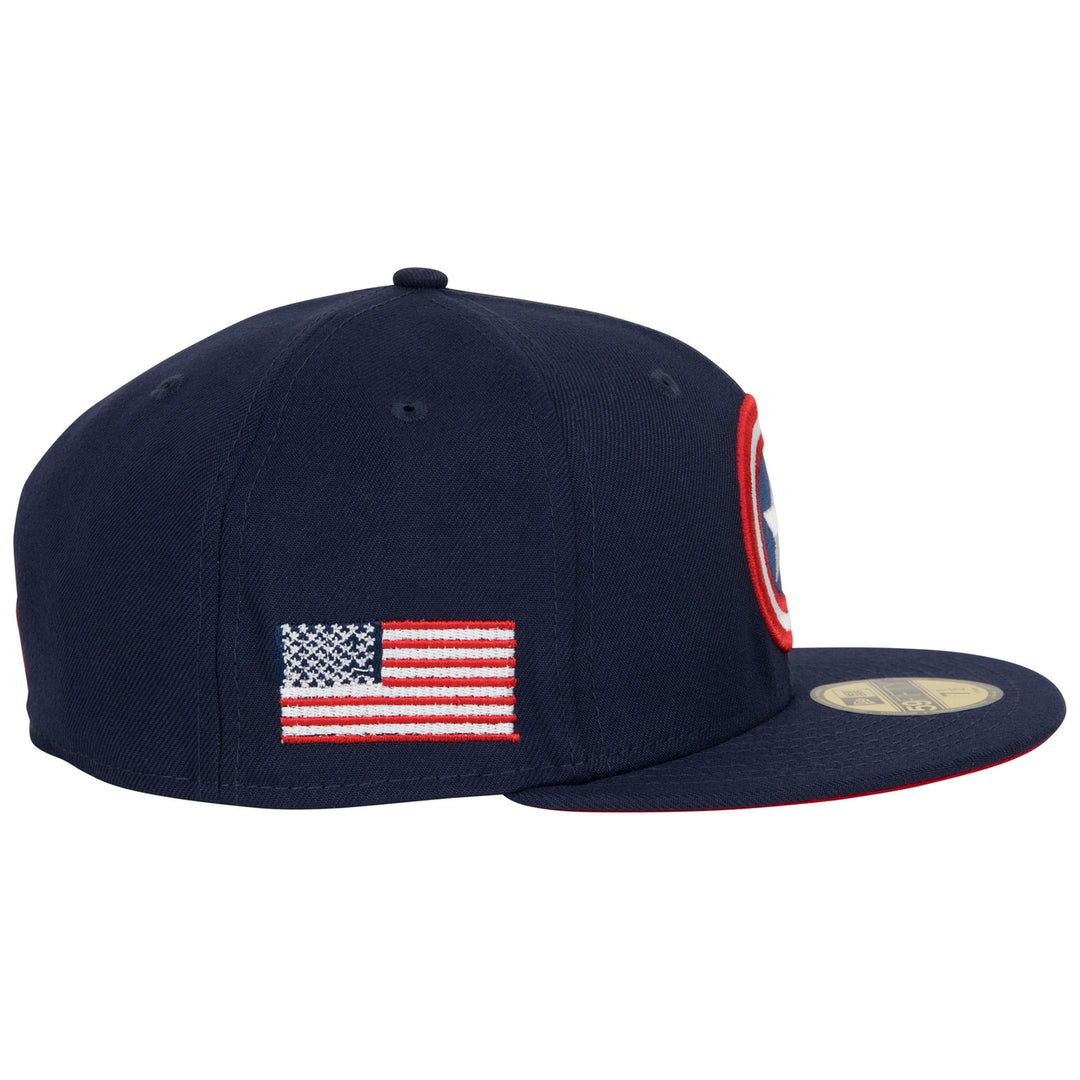 Captain America American Flag Navy Colorway Era 59Fifty Fitted Hat Image 4