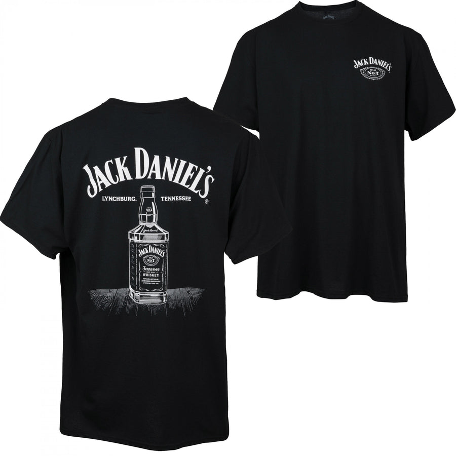 Jack Daniel's Line Art Bottle T-Shirt Image 1