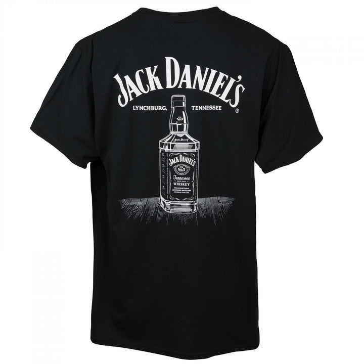 Jack Daniel's Line Art Bottle T-Shirt Image 3