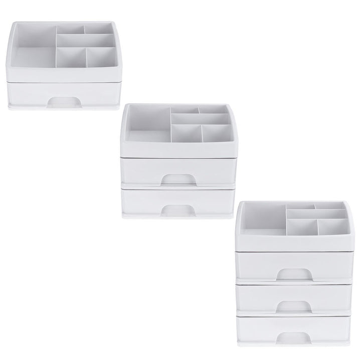 Desktop Makeup Drawer Organizer Clear Cosmetic Storage Box Container Make Up Storage Image 3