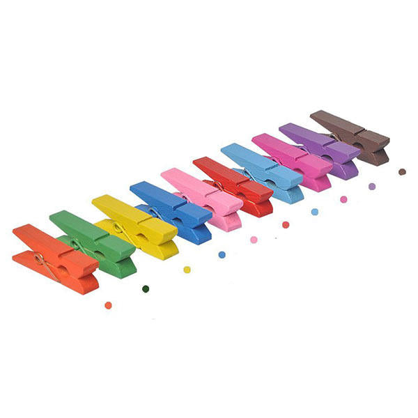 10pcs Colorful Wodden Clothespins Durable Photo Paper Peg Pin Craft Clips Image 1