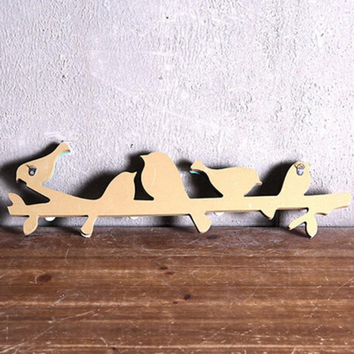 1PC European Retro Style Hanger Organizer DIY Simple Green Bird Wooden Tool Hook Image 7