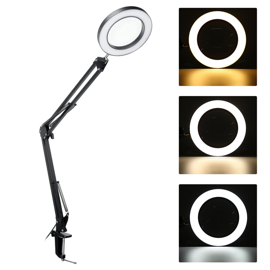 5X Magnifying Lamp Clamp Mount LED Magnifier Lamp Manicure Tattoo Beauty Light Image 1
