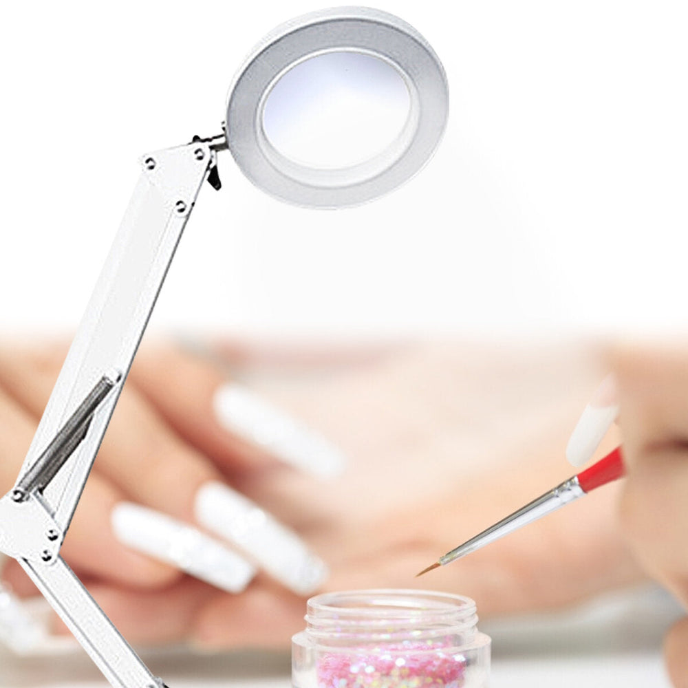 8X Illuminated Magnifier USB 3 Colors LED Glass Table Lamp/Skincare Beauty Tool Image 2