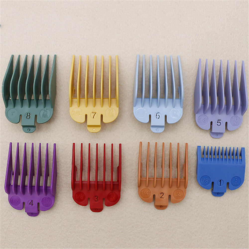 8pcs Colorful Limit Comb Set Attachment Tool For WHAL Electric Hair Clipper Cut Image 4